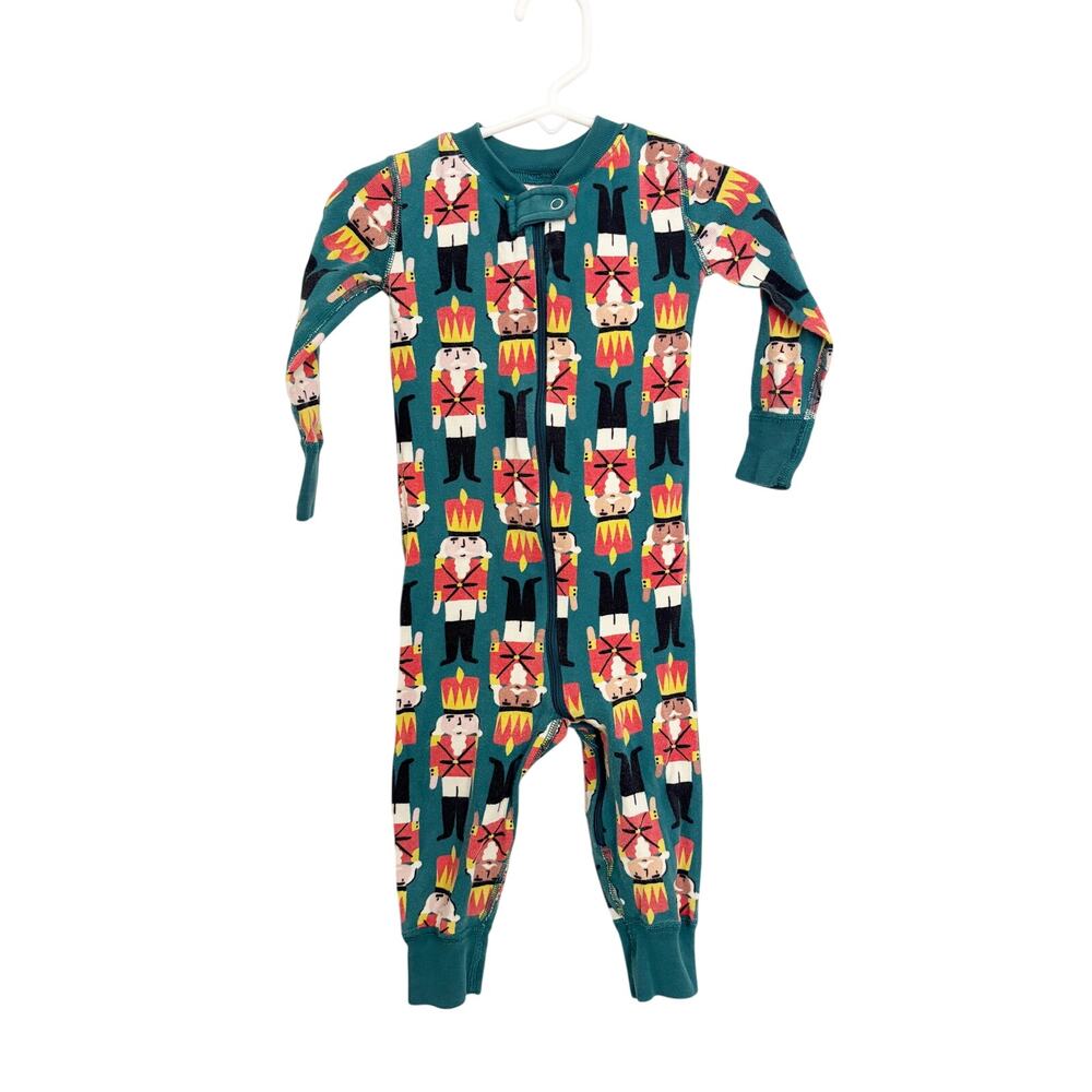 Hanna Andersson Baby Sleeper 18-24M Green Toy Soldiers Zip Christmas One Piece
